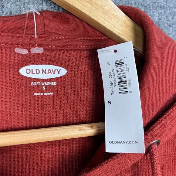 NEW Old Navy Hoodie Women's S orange Full Zip Sweatshirt Drawstring Pockets - Picture 6 of 6